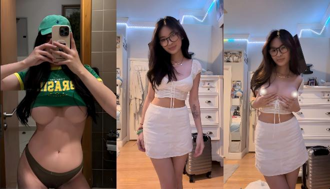 柳州舞蹈艺术生【何钟惠】为了取悦男友，全裸自慰将自己完美身材拍给男友晚上打飞机