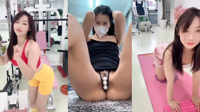 抖音主播【蜜桃柠檬茶】平时喜欢练瑜伽,爆料一段穿着丝袜在沙发上玩阳具香蕉露逼自慰