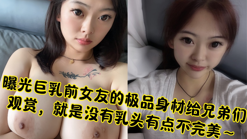 曝光巨乳前女友的极品身材给兄弟们观赏,就是没有乳头有点不完美~