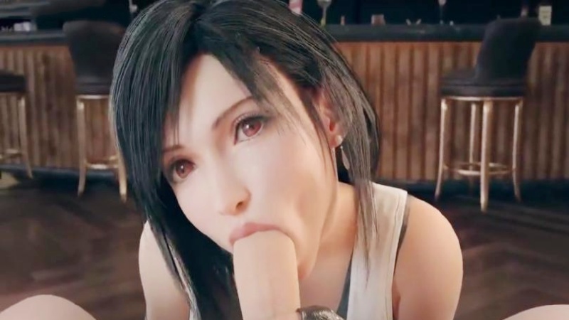 【3D】最终幻想-蒂法对鸡巴情有独钟