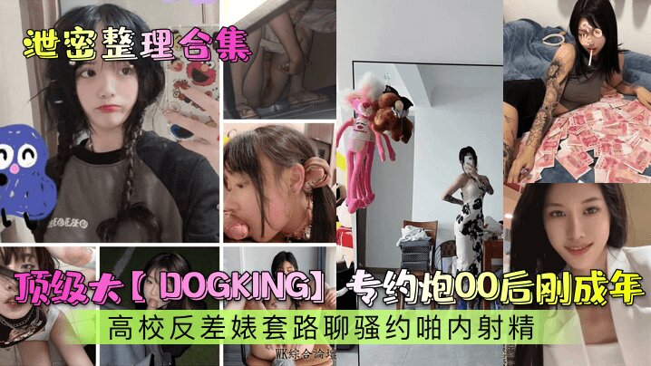 【泄密合集】顶级大【DOGKING】专约炮00后刚成年高校反差婊套路聊骚约啪内射精